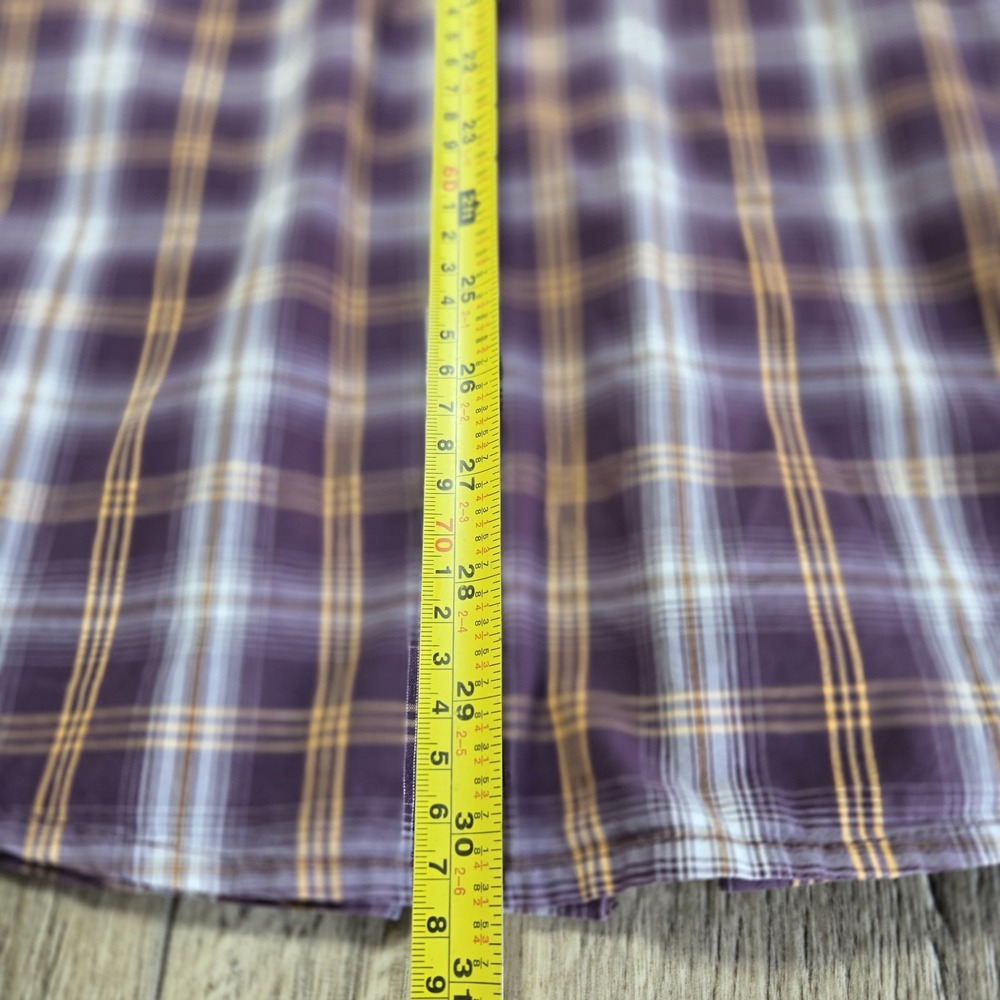 Vintage Wrangler Mens Purple‎ Plaid Pearl Snap Button Up Western Size XL Rodeo - Picture 9 of 11